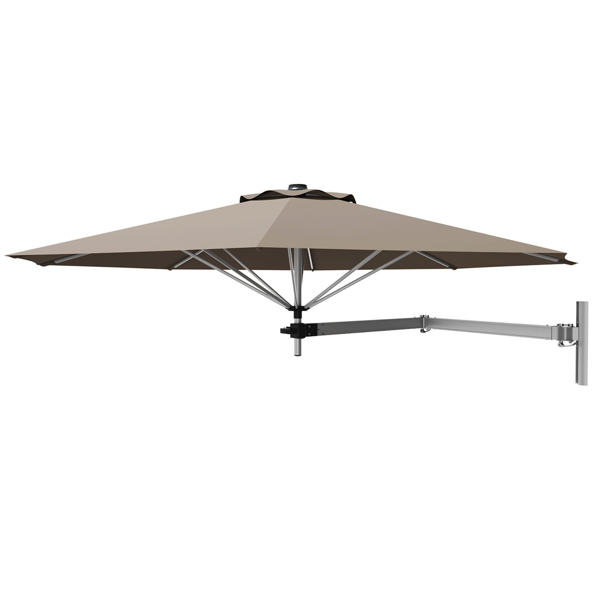 8 Feet Wall Mounted Patio Umbrella with Adjustable Pole