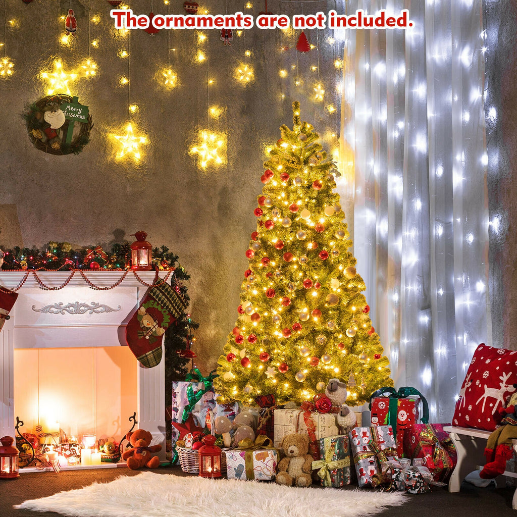 6 Ft Artificial Christmas Tree with Remote Color-Changing LED Lights