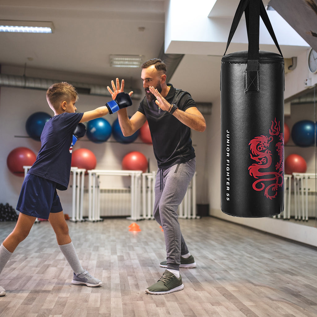 Kids Boxing & Skipping Rope Set with Punch Bag & Gloves - Teenager 24 Inch Variation
