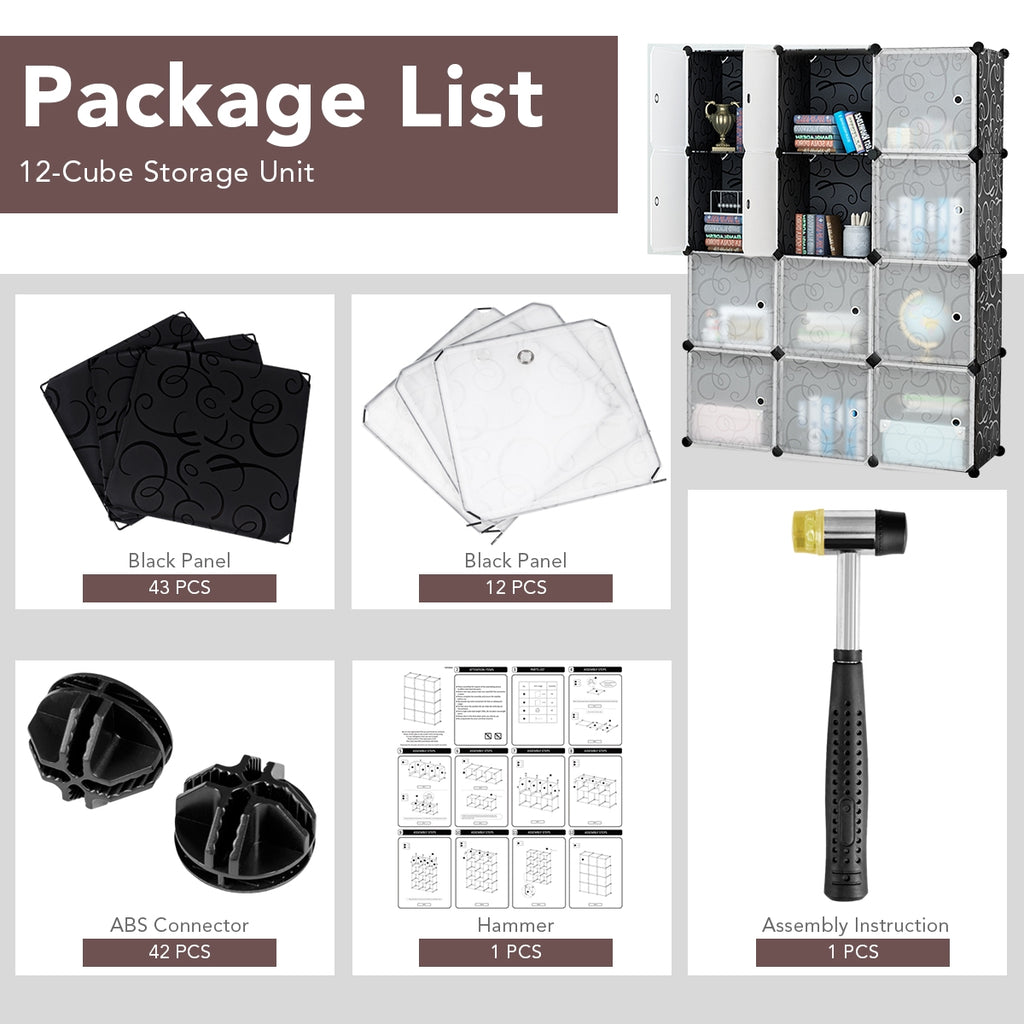 12-Cube Portable Closet Storage Organizer - DIY