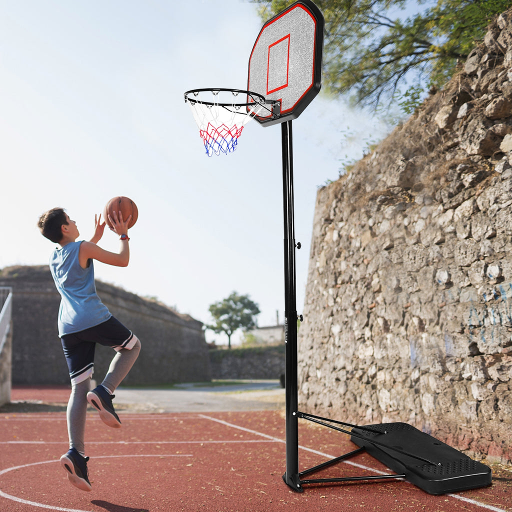 Adult 6.5-10 FT Height Adjustable Indoor Outdoor Basketball Hoop with Fillable Base