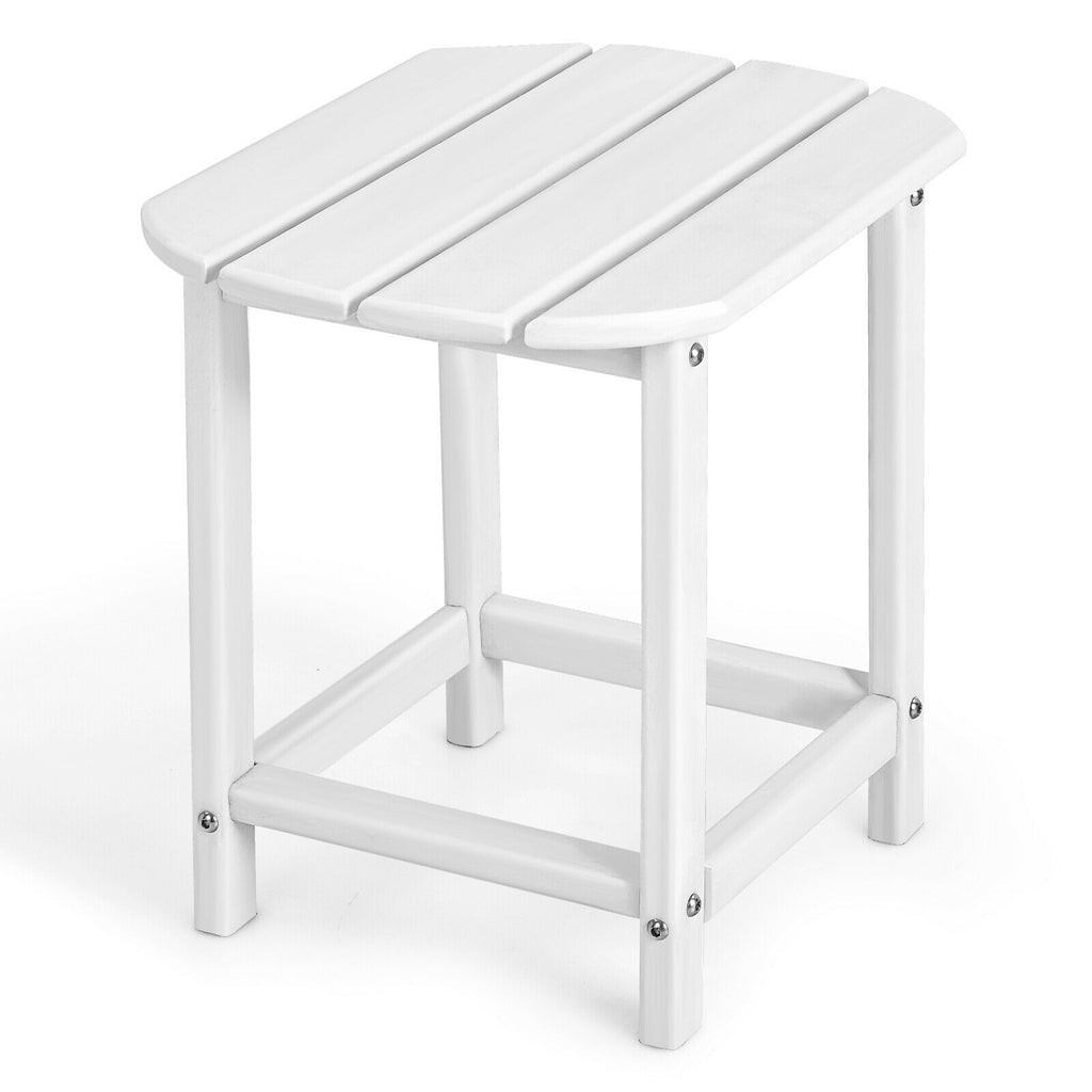 Weather-Resistant Side Table for Patio - 19" x 14.5", Black