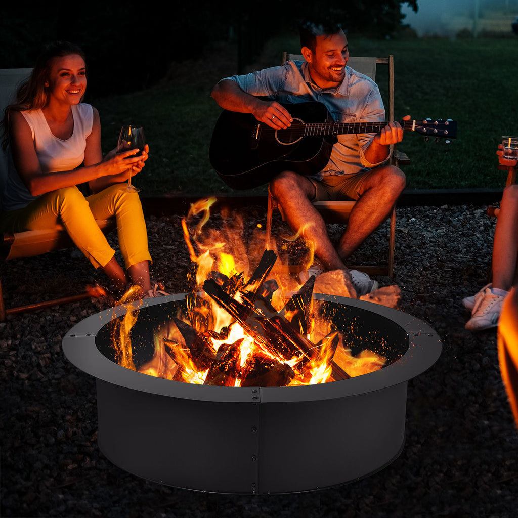 36 Inch Round Steel Fire Pit Ring – DIY Outdoor
