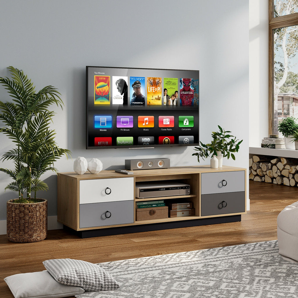 TV Stand with Storage Cabinets for 60 Inch TVs