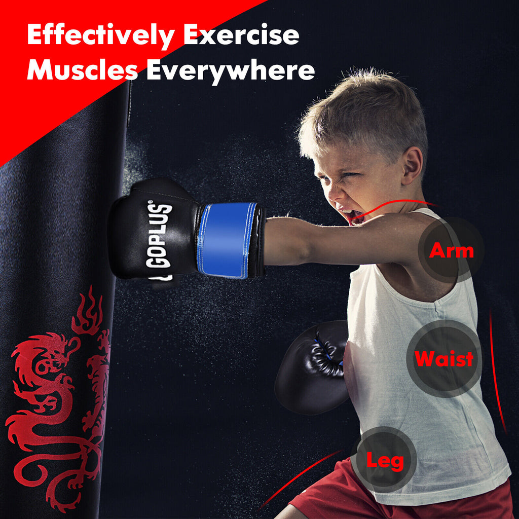 Kids Boxing Set with 40Lbs Sandbag Gloves Jump Rope Carry Bag - Variation 5 Pieces