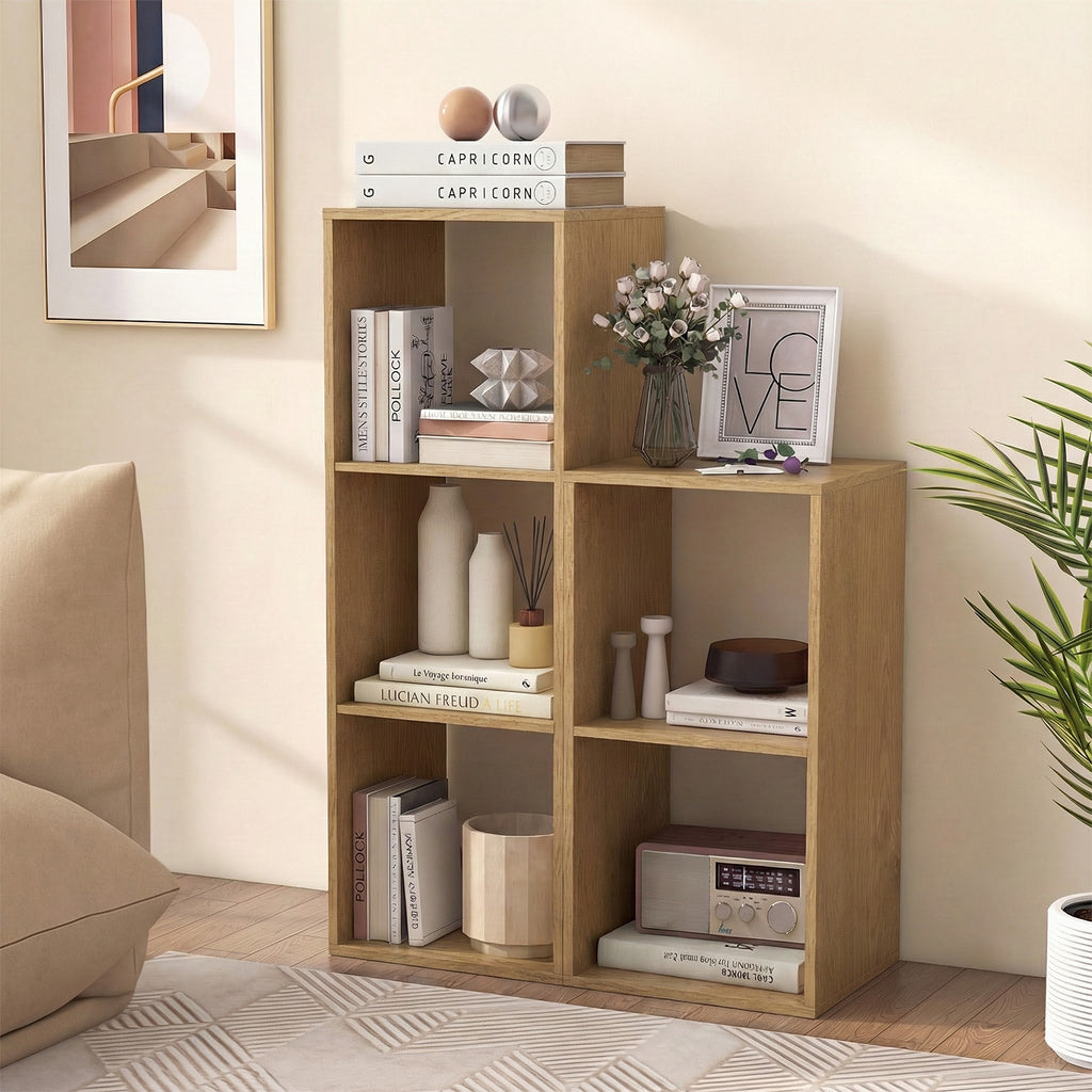 3-Cube Bookshelf - Natural Wood Grain