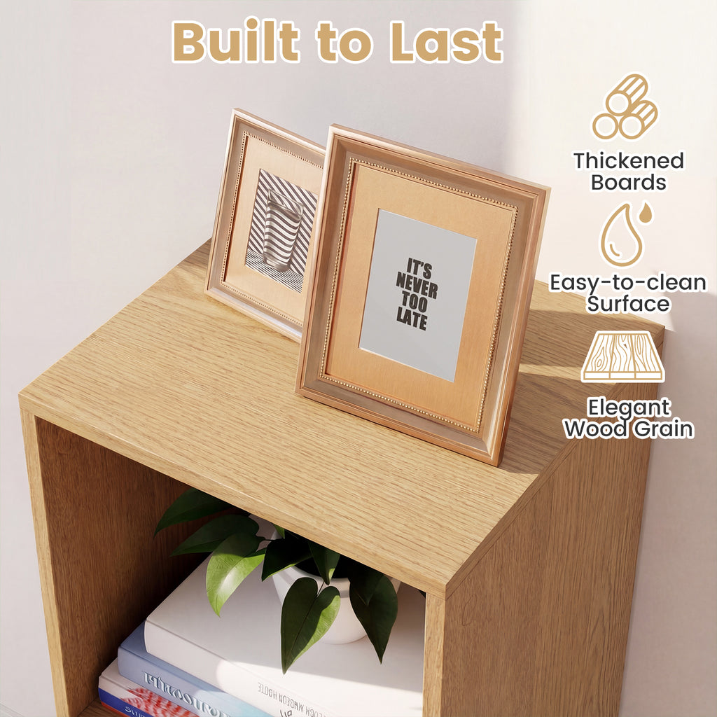 3-Cube Bookshelf - Natural Wood Grain
