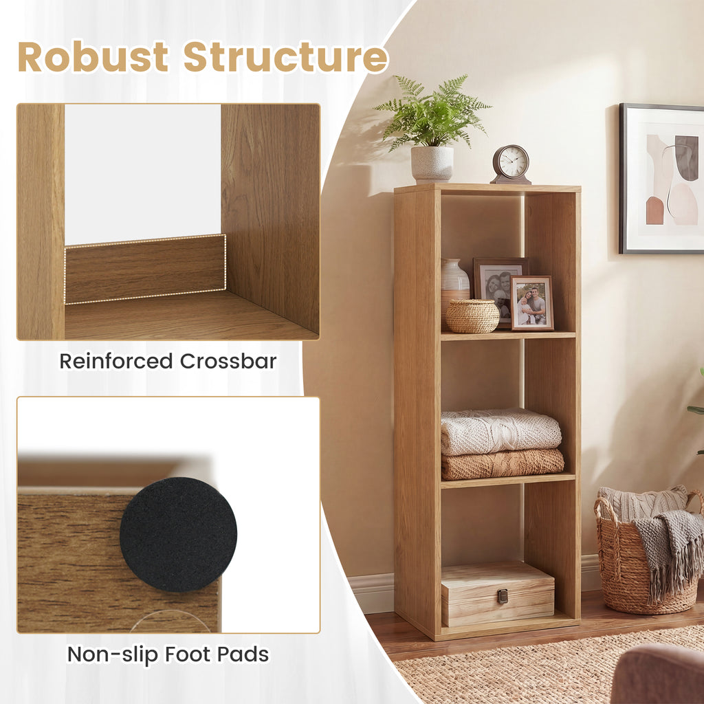 3-Cube Bookshelf - Natural Wood Grain
