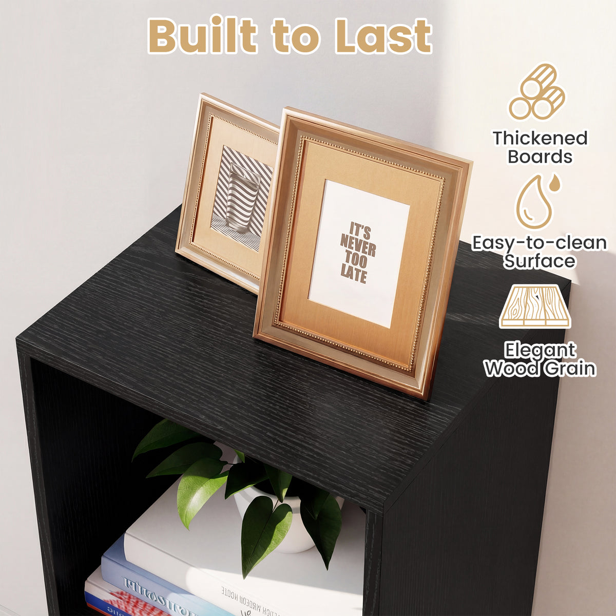 3 Cube Bookshelf - Black