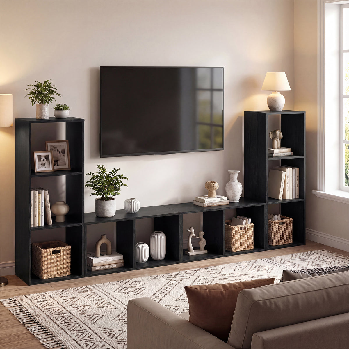 3 Cube Bookshelf - Black