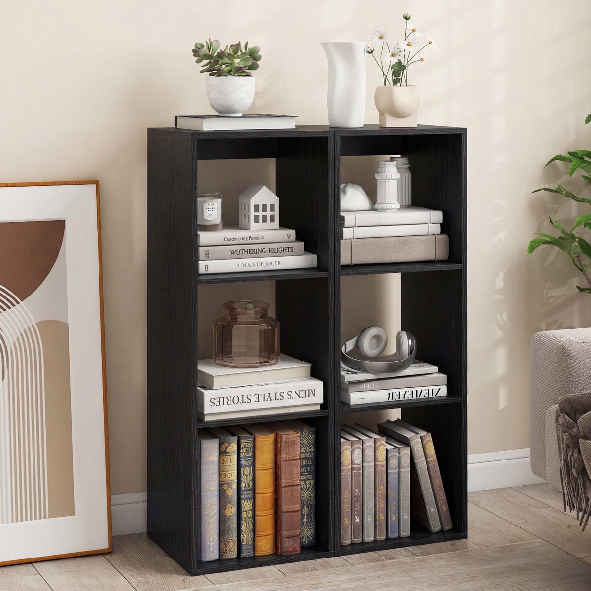 3 Cube Bookshelf - Black