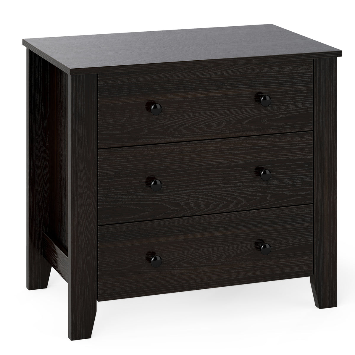 Modern Storage Dresser with Anti-toppling Device - Black