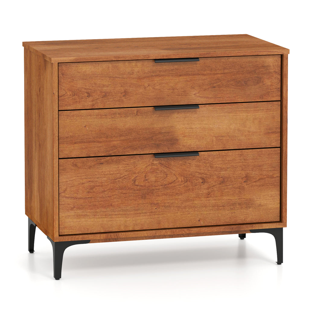 3-Drawer Dresser with Metal Slides & Anti-Tip Kit - Cherry