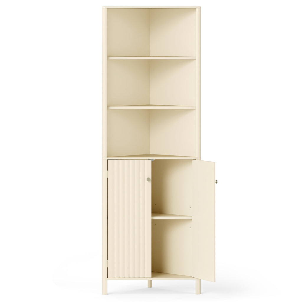 3-Piece Bathroom Cabinet Set with Fluted Doors, Over Toilet, Corner &