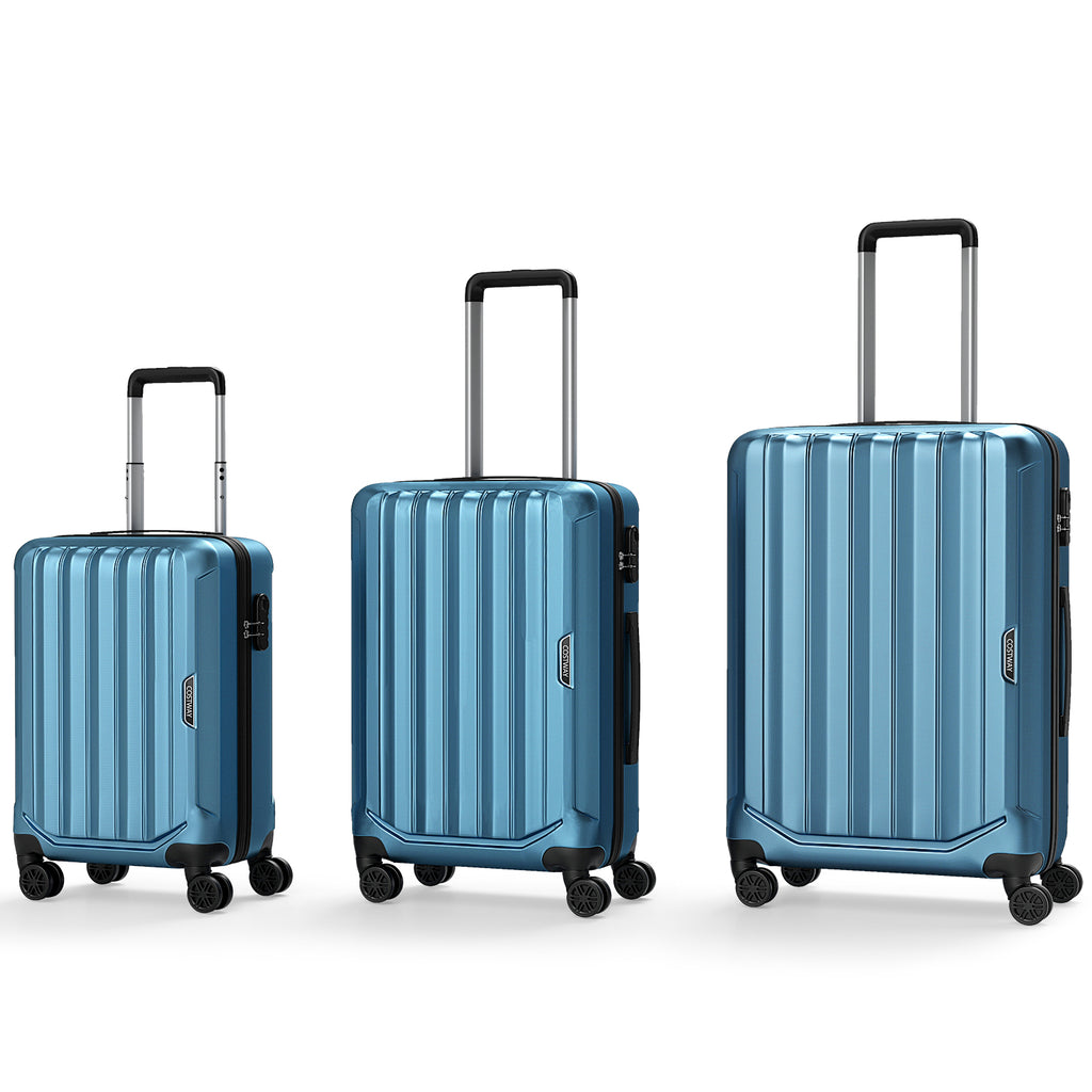 3-Piece Hardside Luggage Set (20/24/28 Inch) Lightweight with