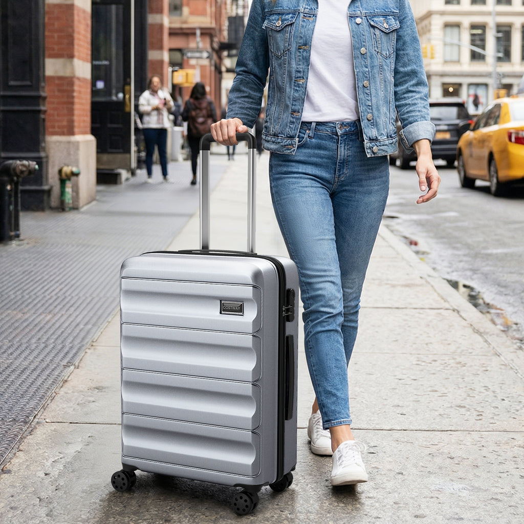 3-Piece Hardside Luggage Set 20/24/28 Inch Lightweight Suitcases