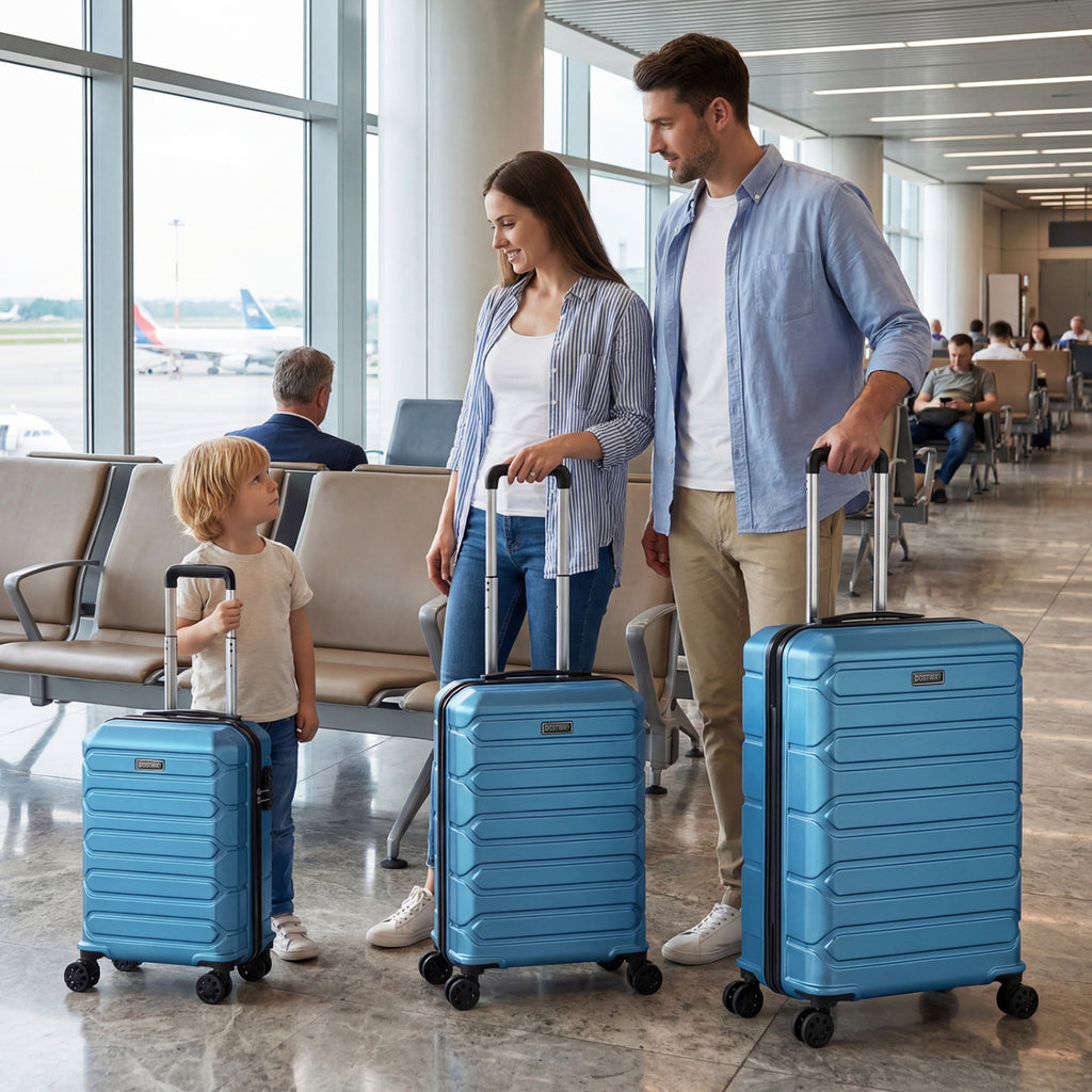 3-Piece Hardside Luggage Set Lightweight Suitcases with 8-Spinner