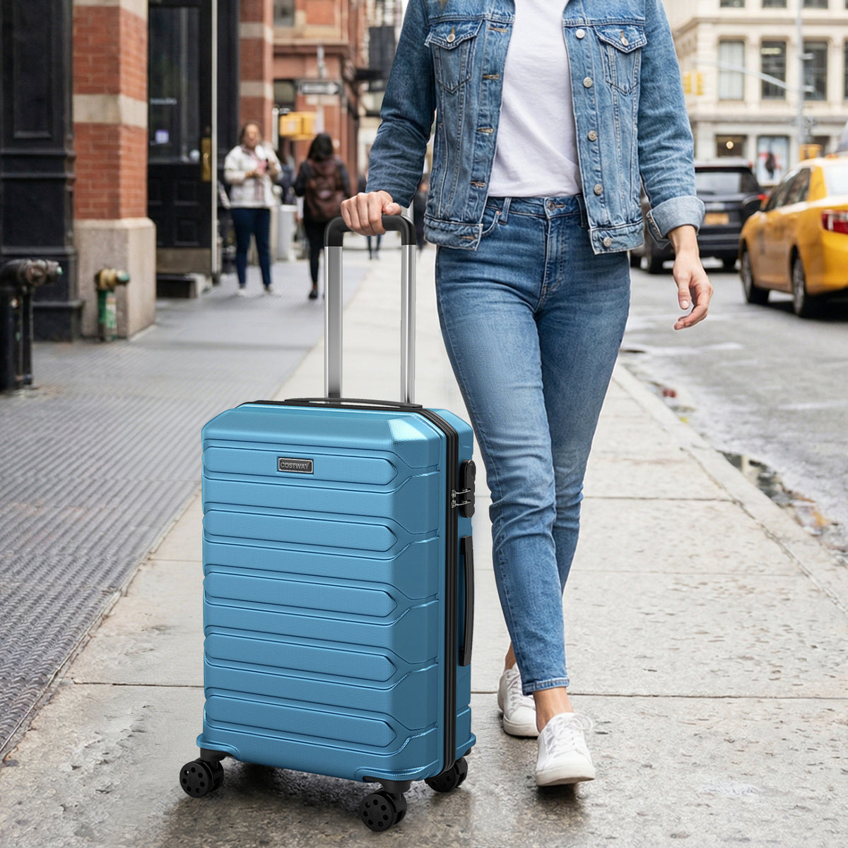 3-Piece Hardside Luggage Set Lightweight Suitcases with 8-Spinner