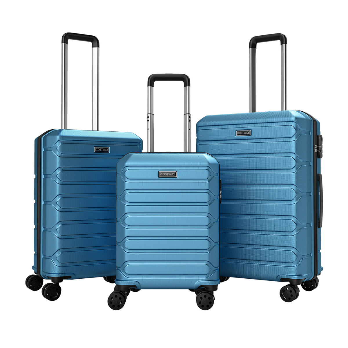 3-Piece Hardside Luggage Set Lightweight Suitcases with 8-Spinner