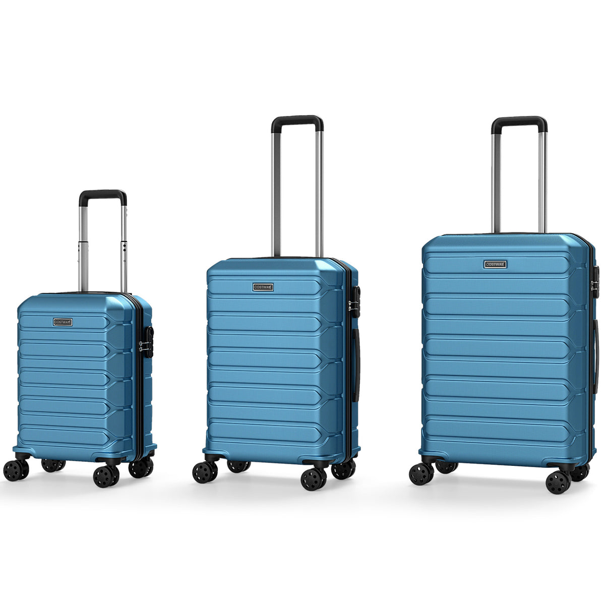3-Piece Hardside Luggage Set Lightweight Suitcases with 8-Spinner