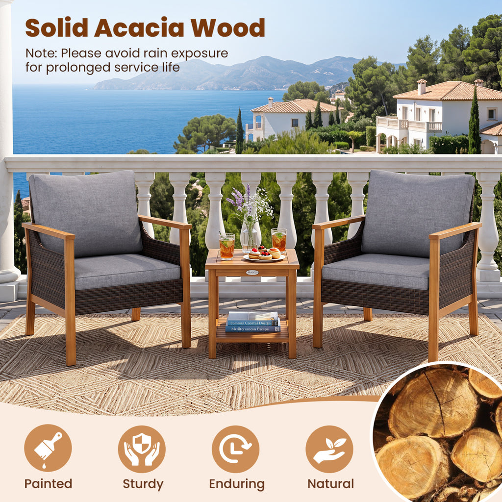 3 Piece Patio Furniture Set