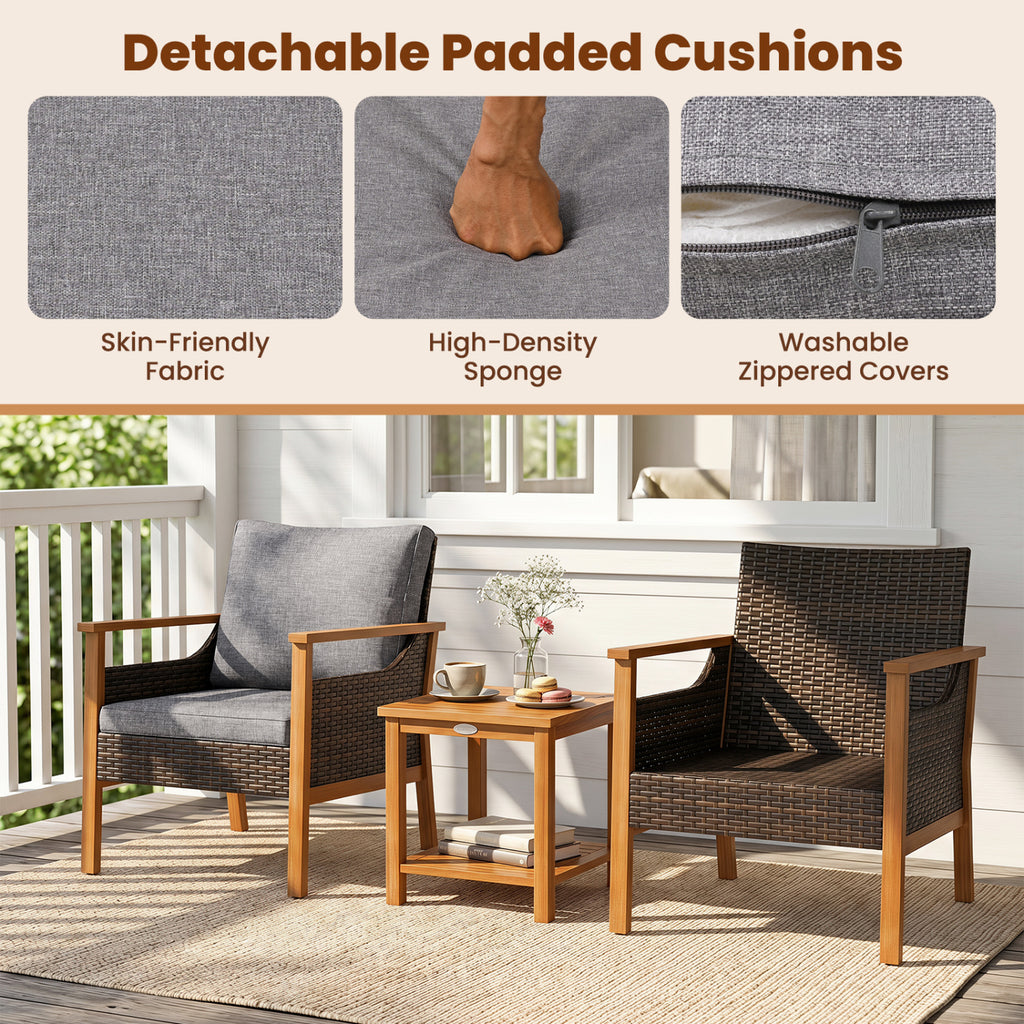 3 Piece Patio Furniture Set