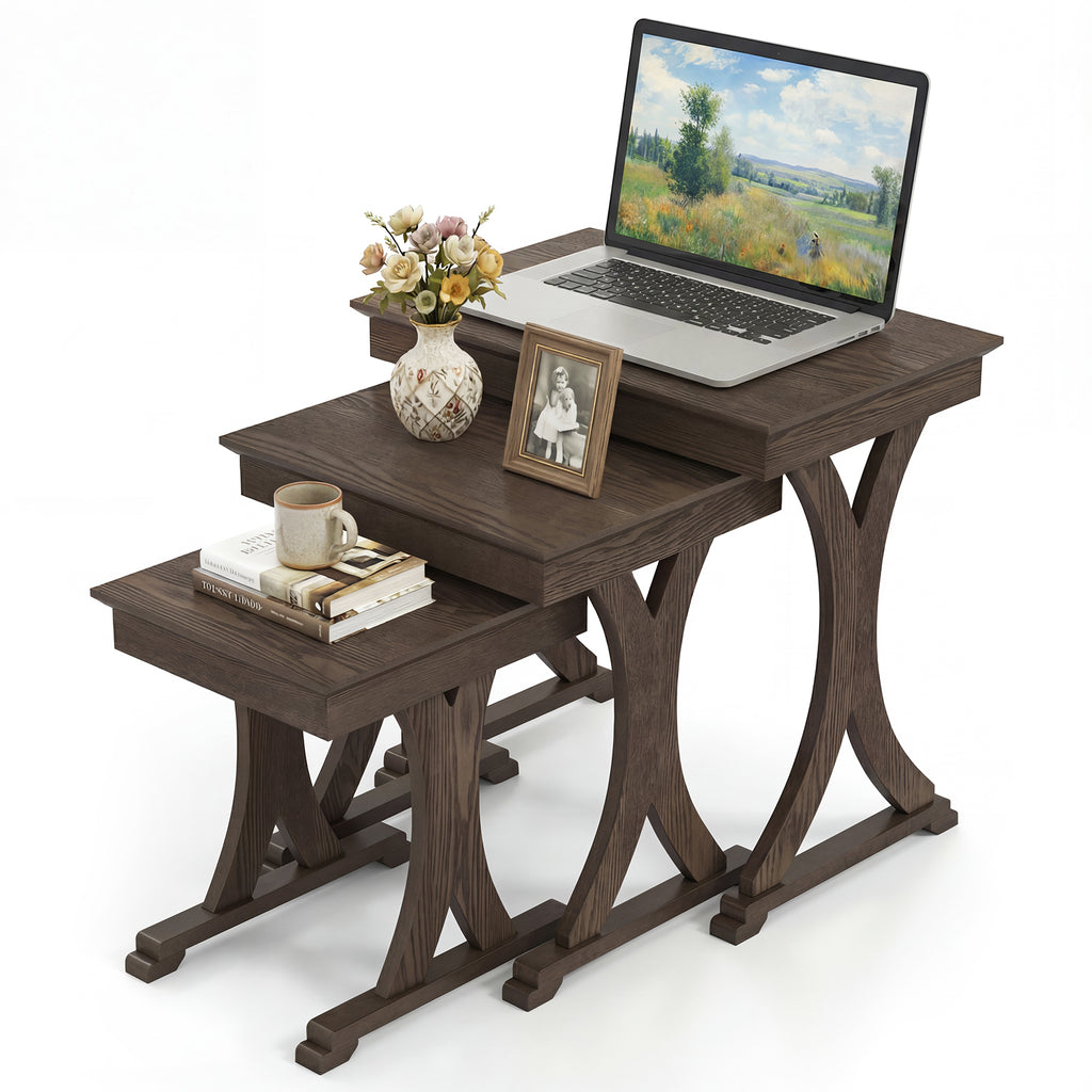 Bamboo Sofa Table with Storage Bag - End Table