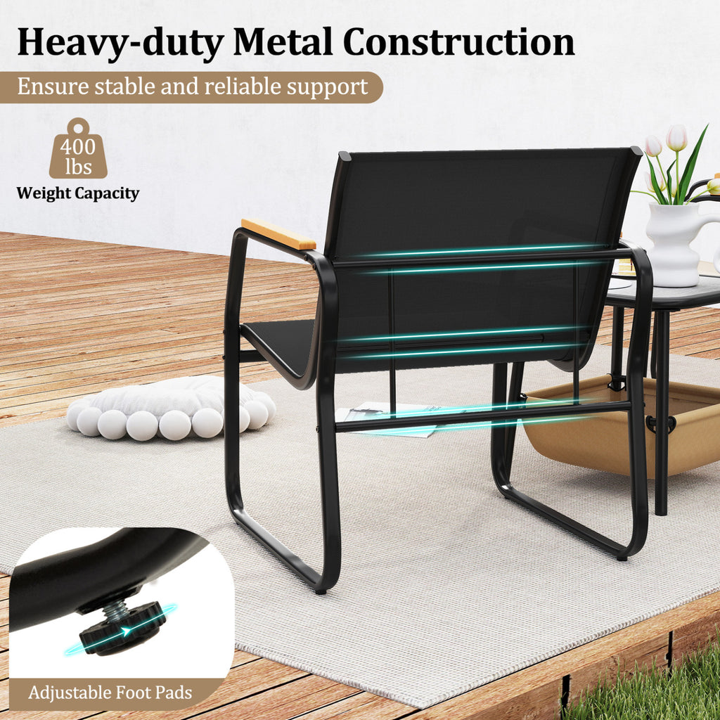 3 Pieces Patio Furniture Set Outdoor Bistro Conversation
