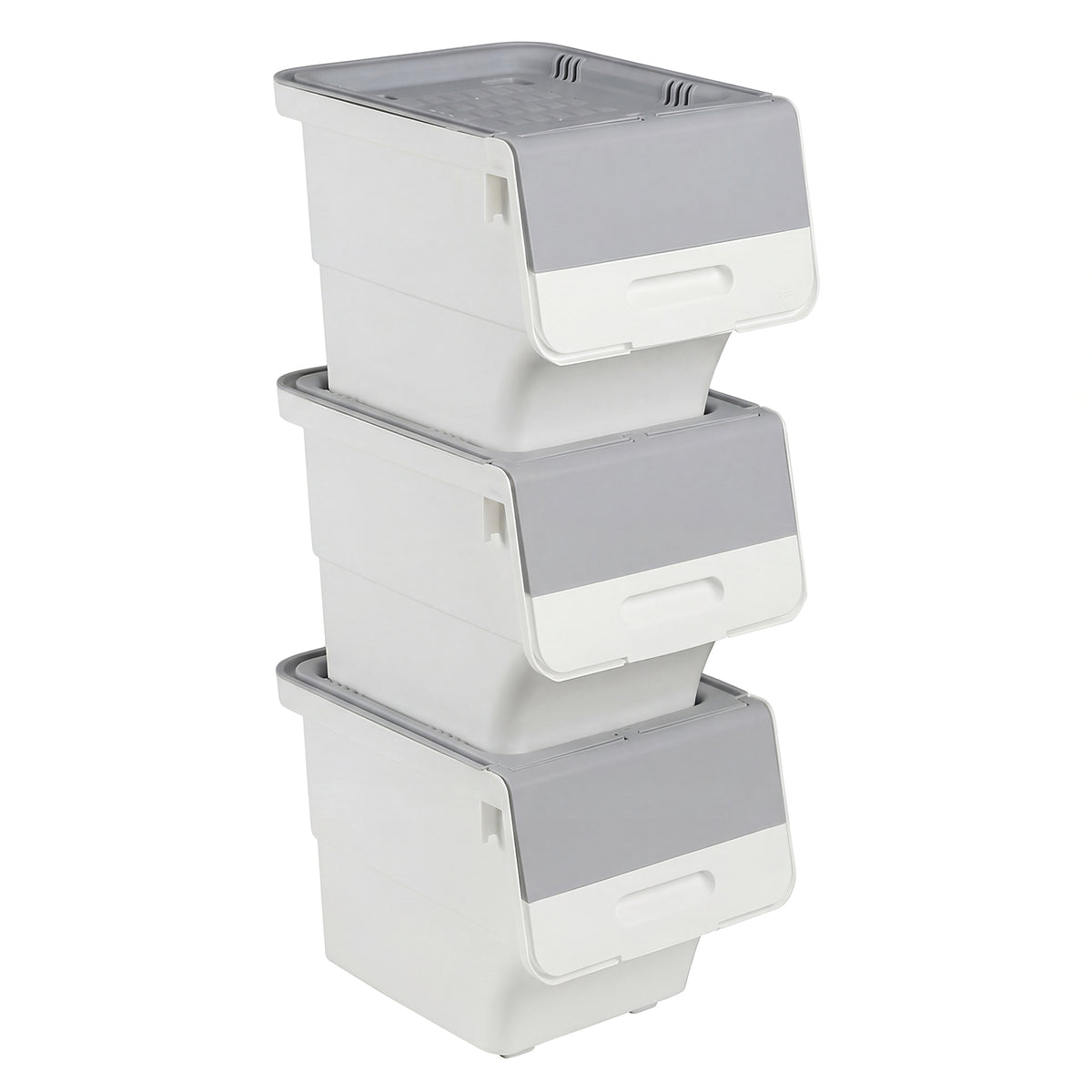 3-Piece Storage Bins with Wheels - 12.5 QT, Pink