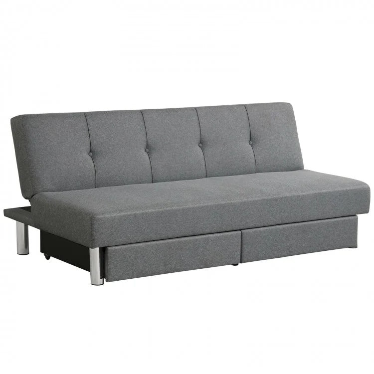 3-Seat Convertible Sofa Bed with Storage Drawers