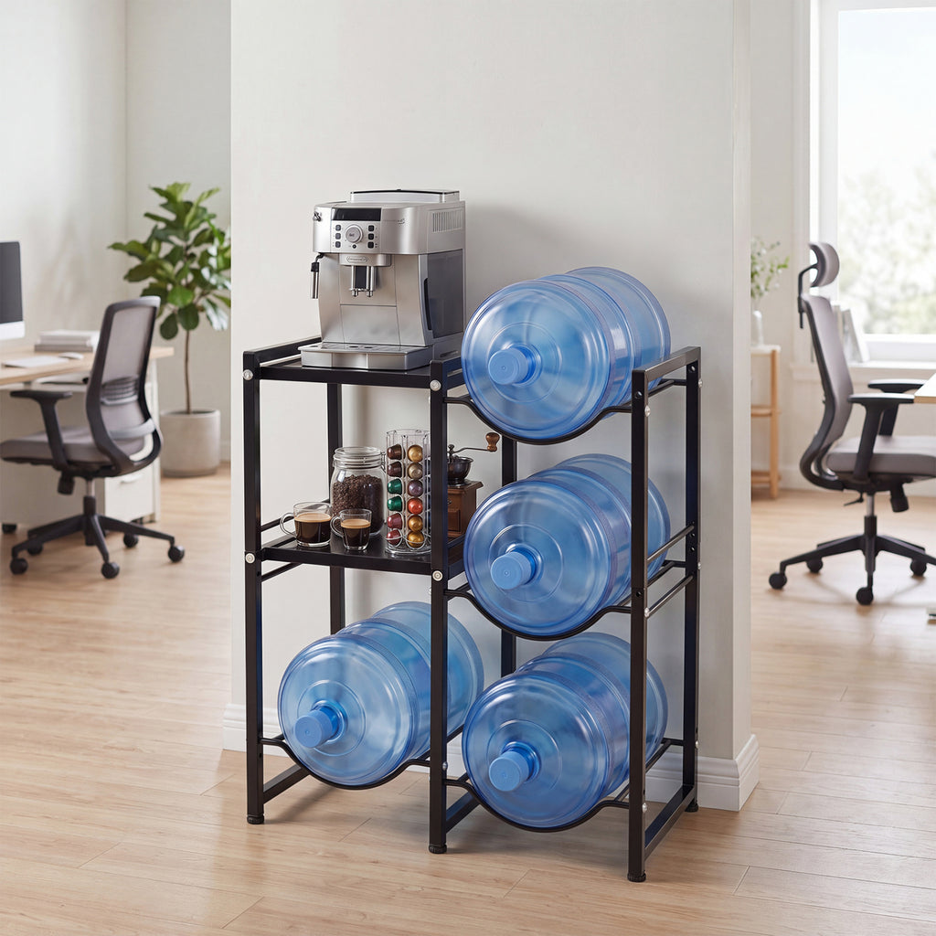 3-Tier 5 Gallon Water Jug Holder with Shelves