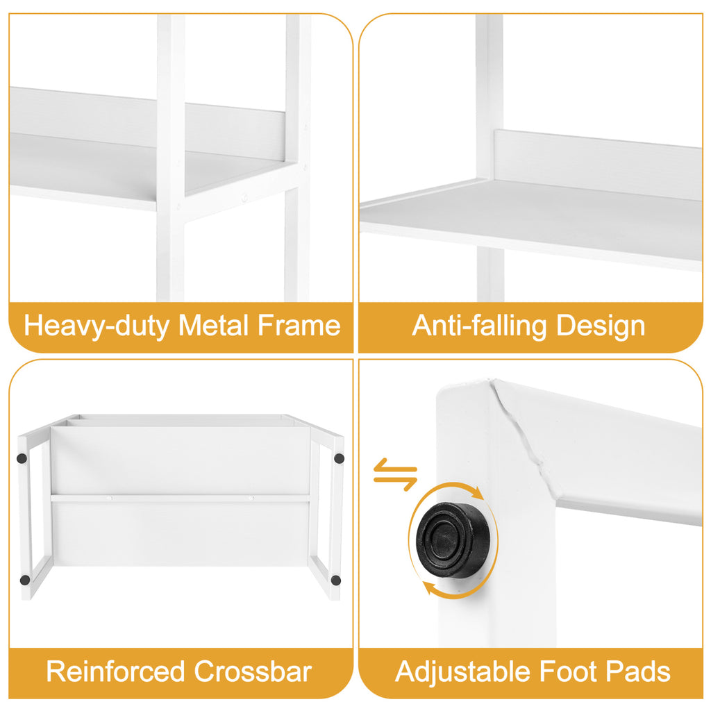 3-Tier Countertop Storage Hutch with Open Shelves
