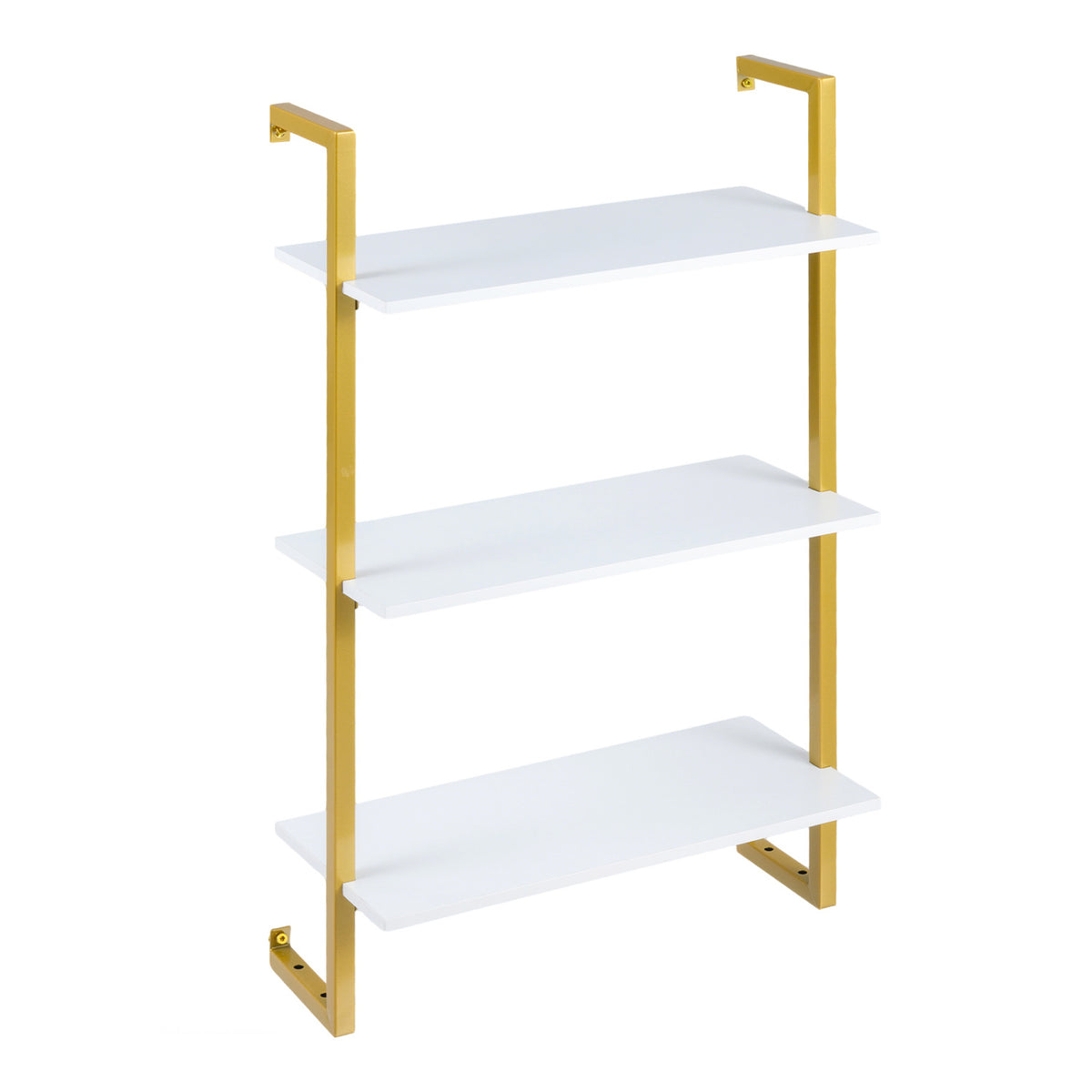 3-Tier Floating Shelf Modern Kitchen Storage White