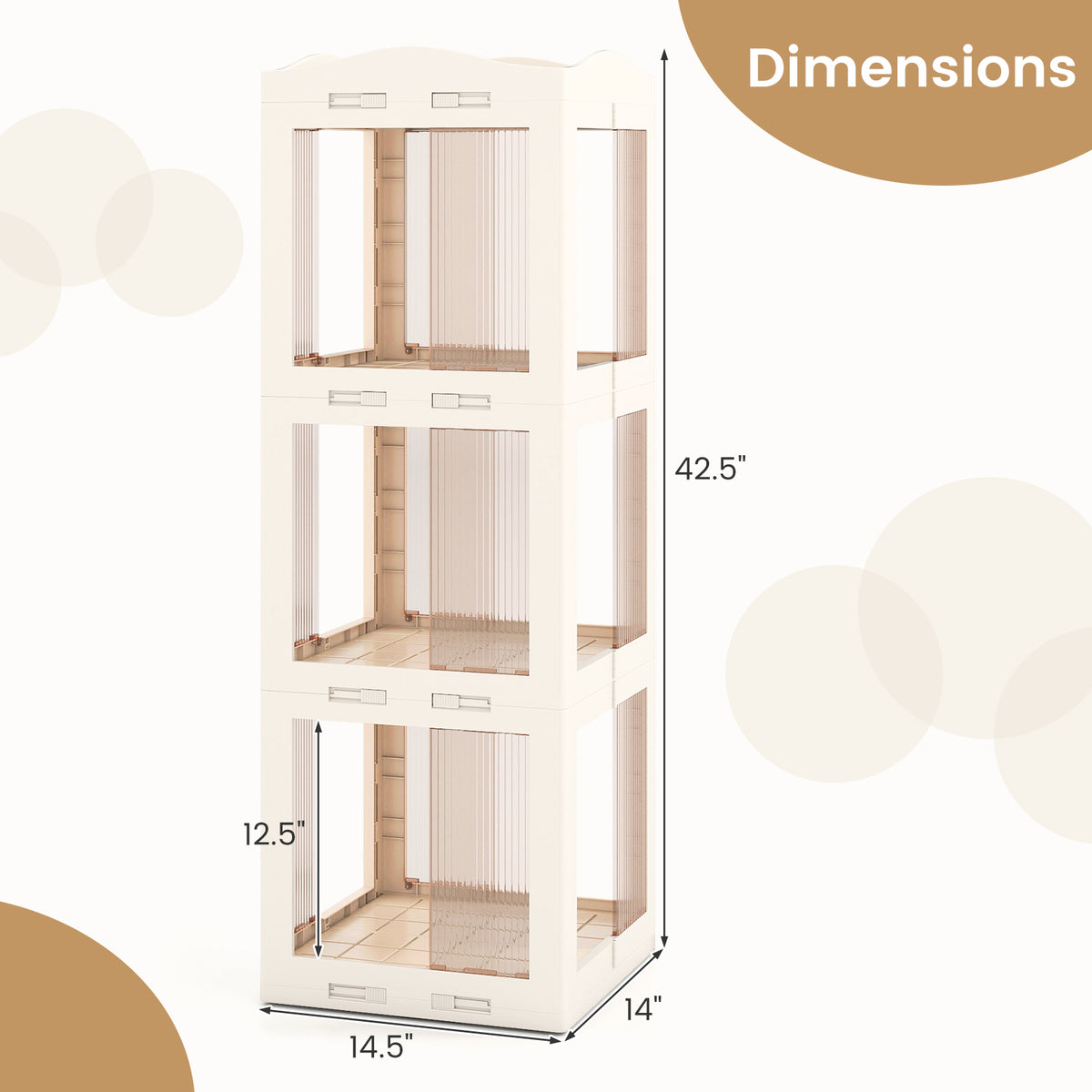 3-Tier Rotating Bookshelf with Swivel Base, White