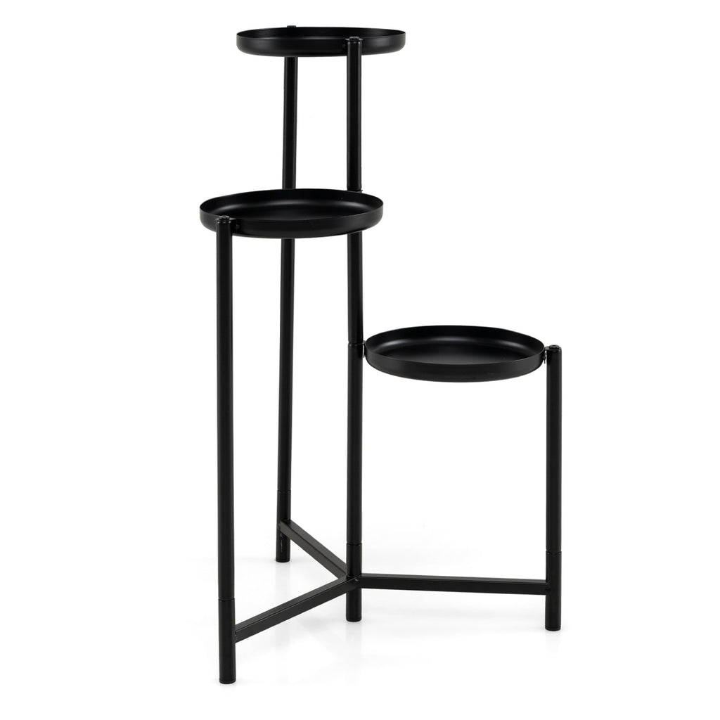3-Tier Metal Plant Stand, Indoor Outdoor Corner Flower Pot Holder