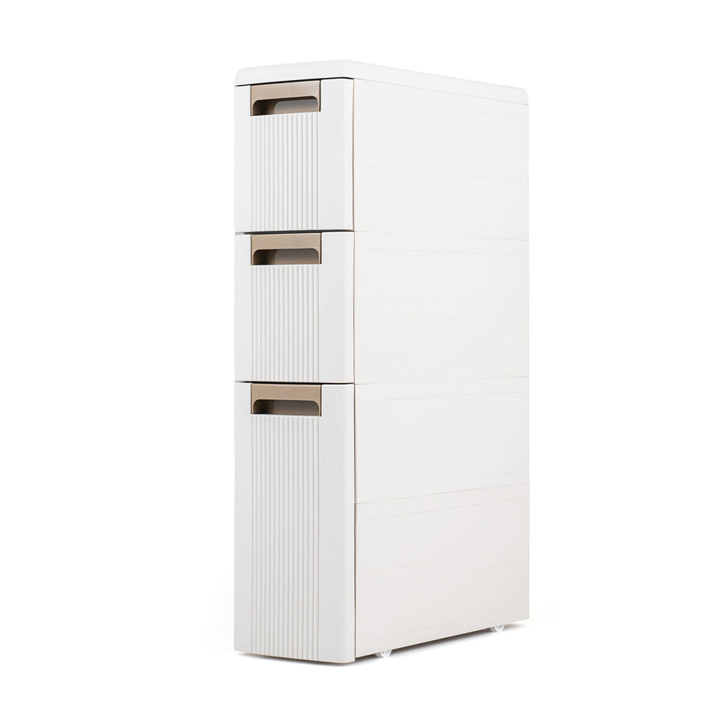 Narrow Storage Cabinet with Drawers and Removable Dividers