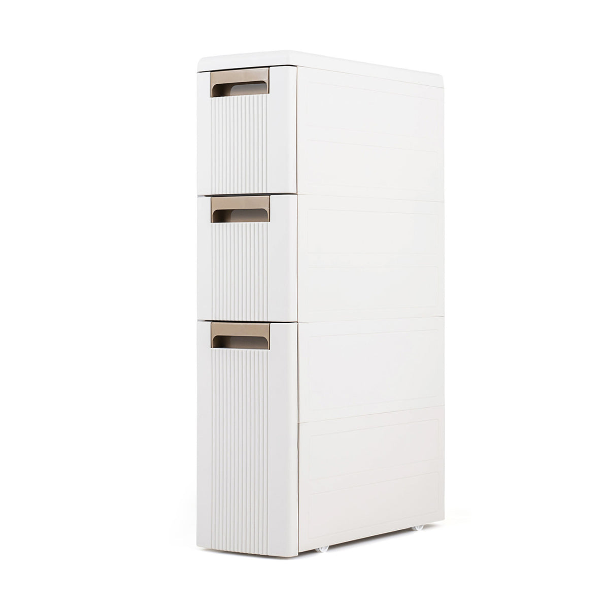 Narrow Storage Cabinet with Drawers and Removable Dividers