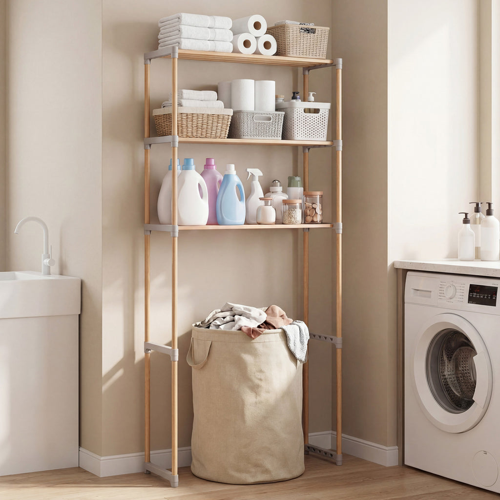 3-Tier Over The Toilet Storage Rack with Open Shelves