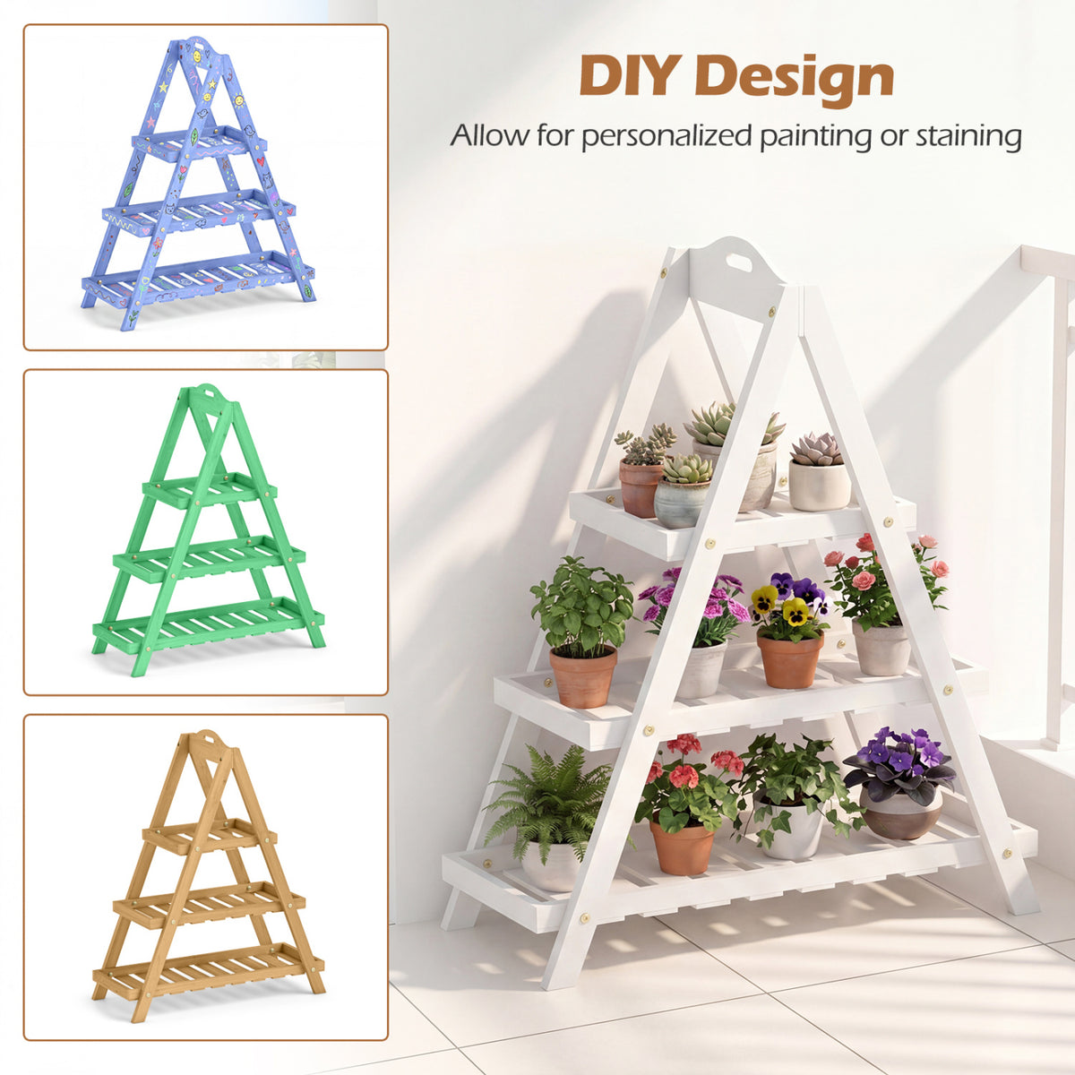 3-Tier Plant Stand Flower Pot Display Shelf