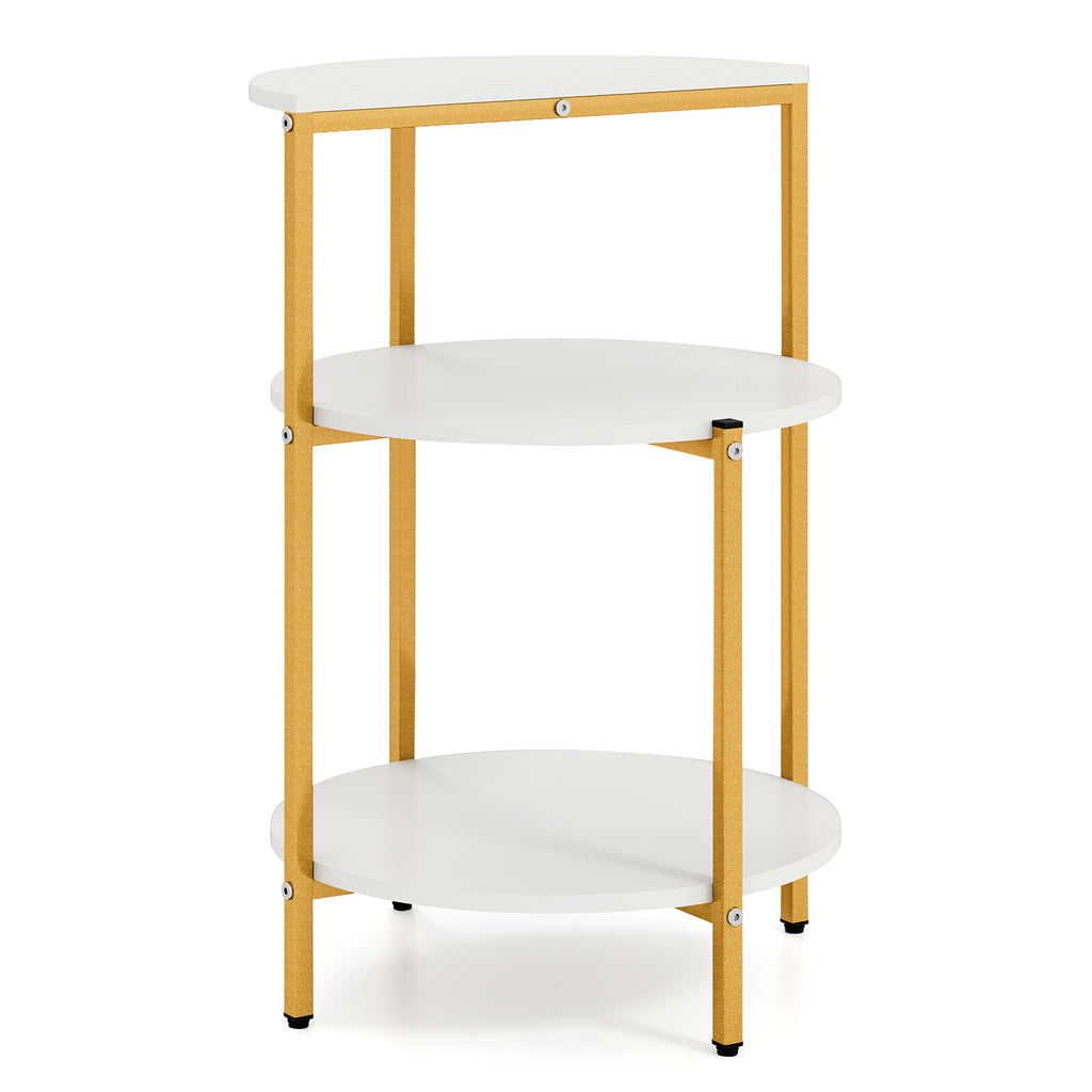 3-Tier Round End Table, Set of 1