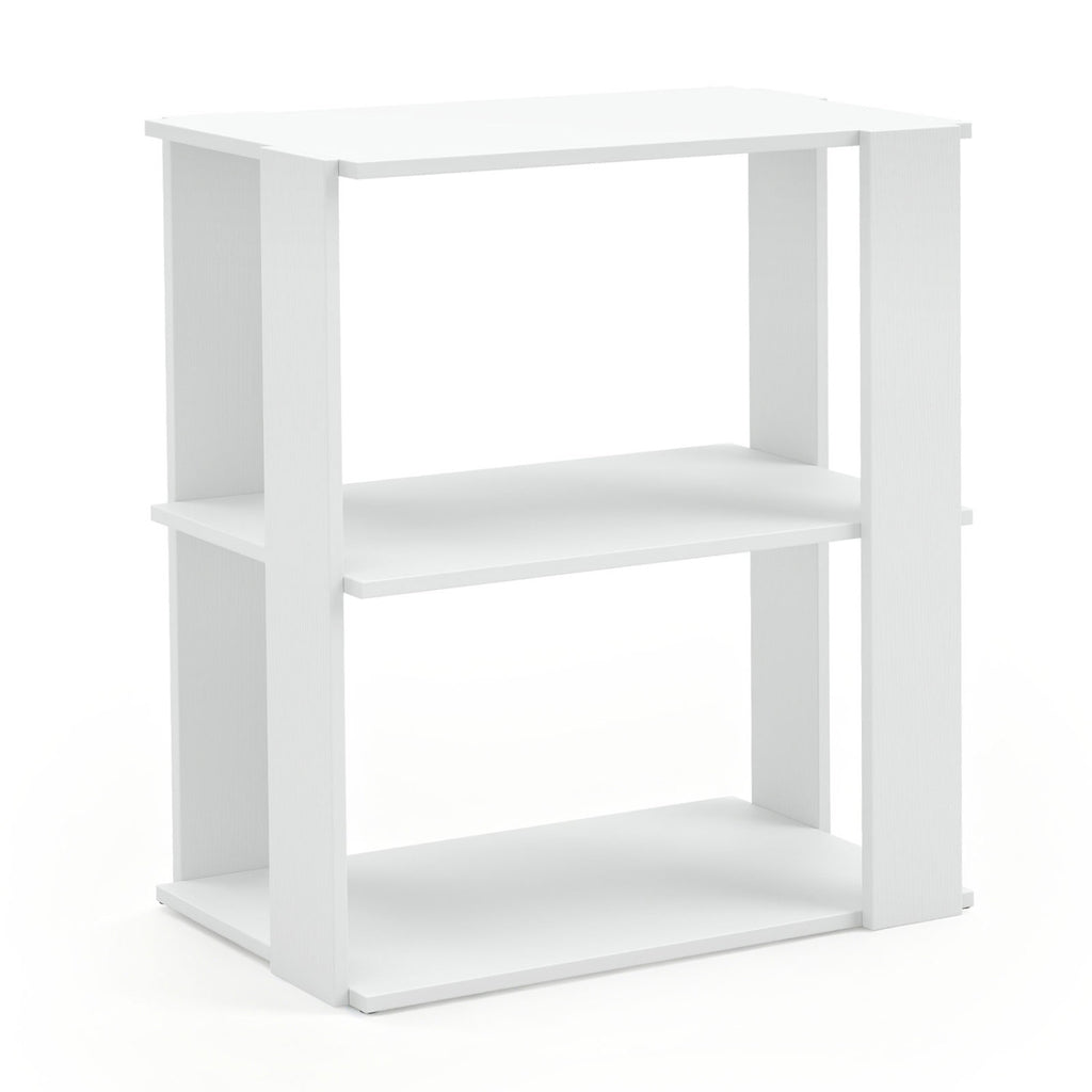 3-Tier Shoe Rack Set of 2, White - Stackable Storage