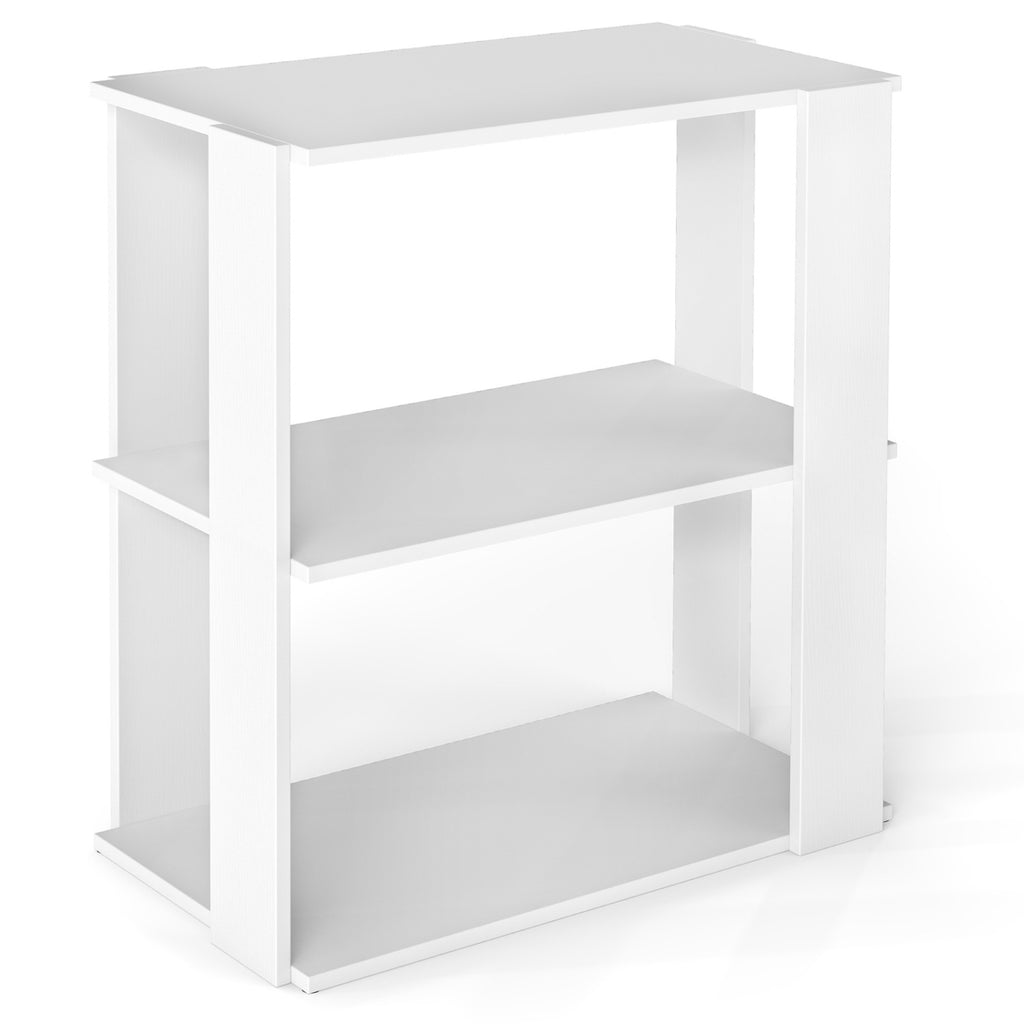 3-Tier Shoe Rack Set of 2, White - Stackable Storage