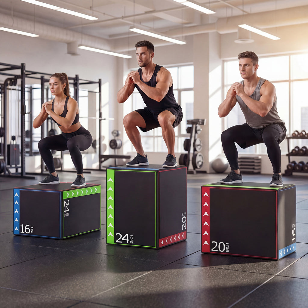 24 Inch Foam Plyometric Box - 3-in-1 Soft Jump Box for HIIT & Training