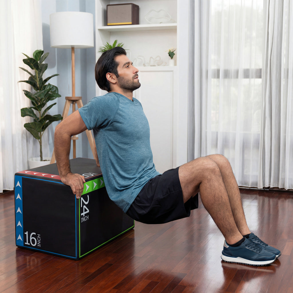 24 Inch Foam Plyometric Box - 3-in-1 Soft Jump Box for HIIT & Training