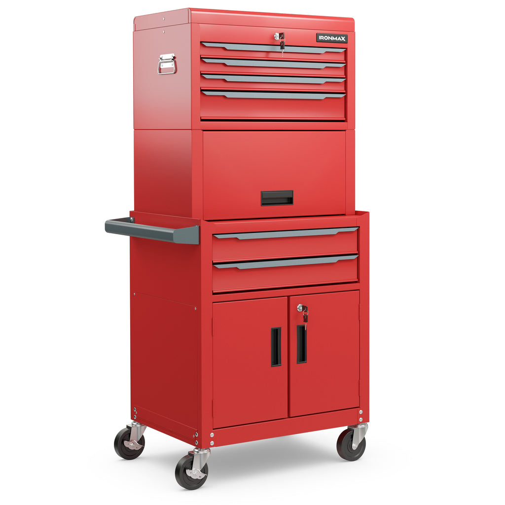 6-Drawer Rolling Tool Chest Storage Cabinet - Black