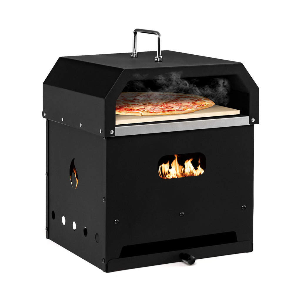 4-in-1 Outdoor Portable Pizza Oven with 12 Inch Stone
