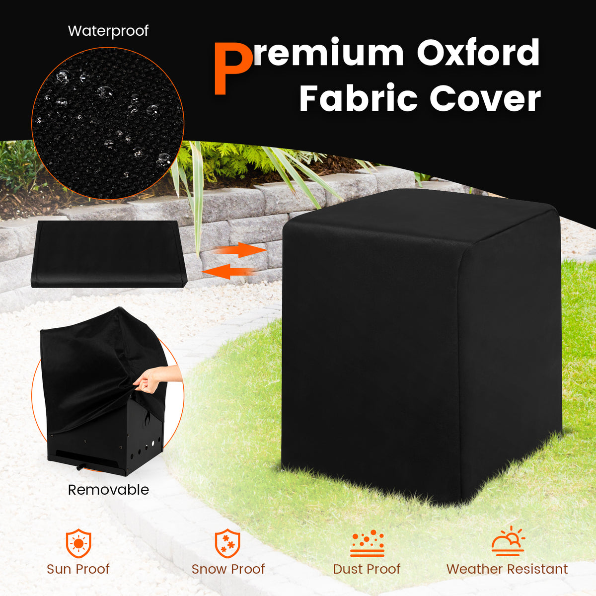 4-in-1 Outdoor Portable Pizza Oven with 12 Inch Stone