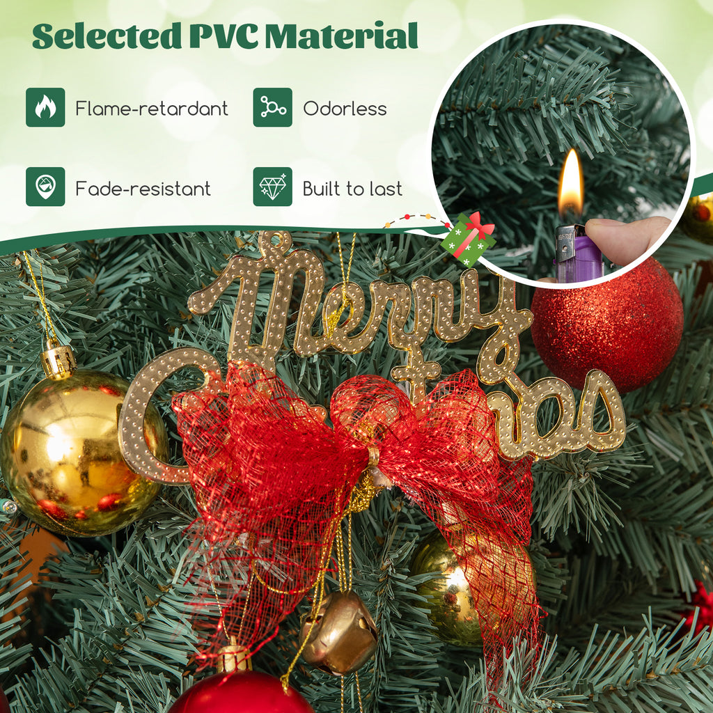 4.5 ft Pre-Lit Blue Artificial Christmas Tree Slim with 9 Lighting Modes