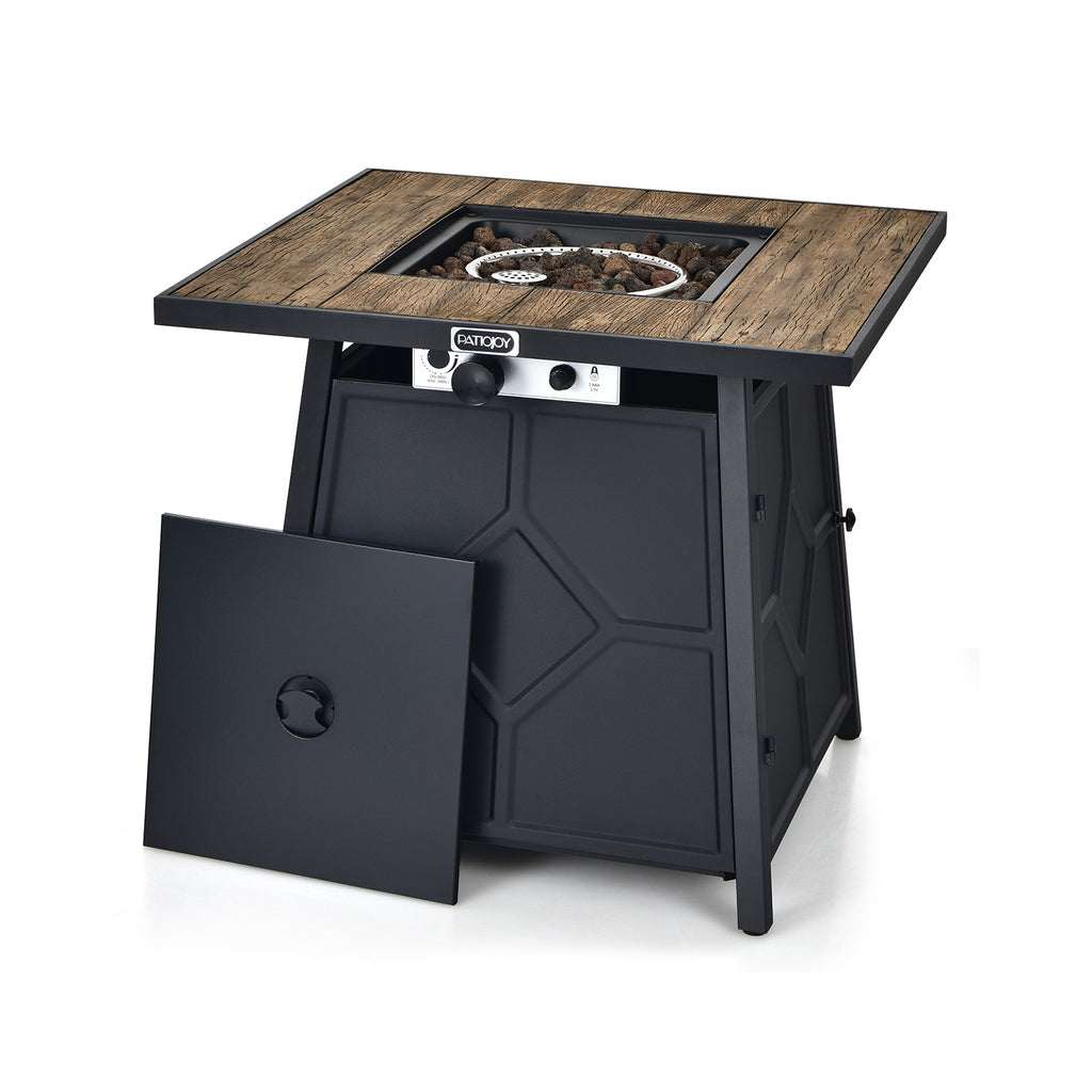 40,000 BTU 28 Inches Propane Gas Fire Pit Table With Cover
