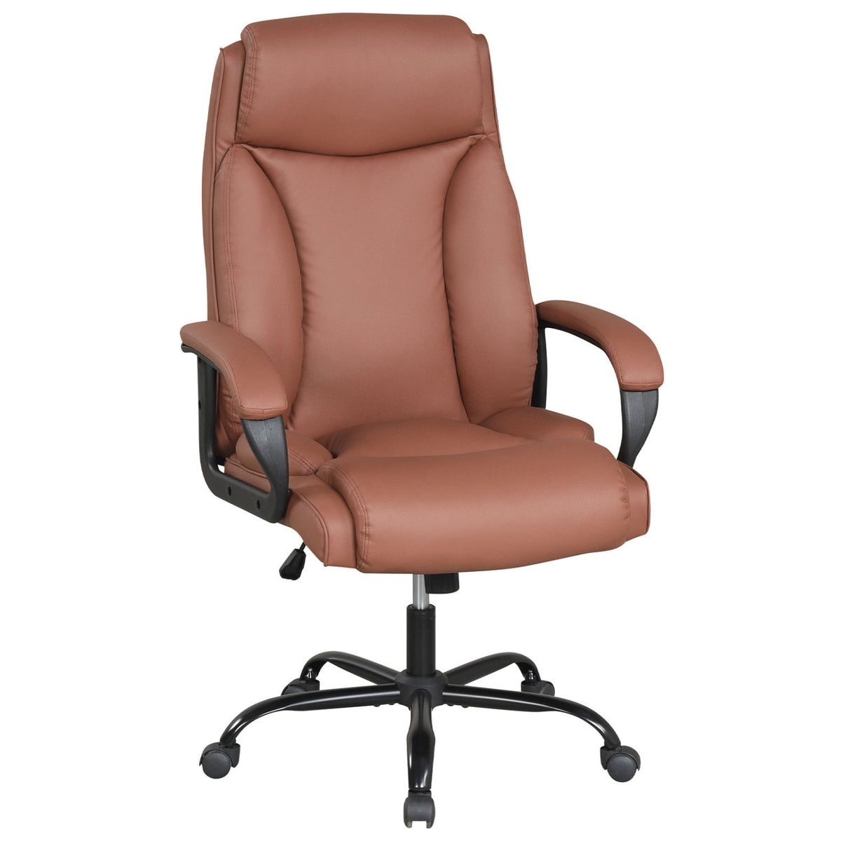 Ergonomic Executive Office Chair with Headrest - Brown